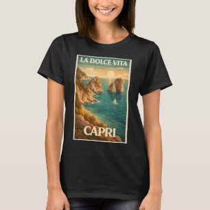 La Dolce Vita Capri Reisen im Stil der Vergangenhe T-Shirt