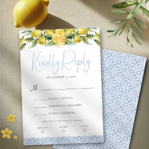 La Dolce Vita - Carte RSVP Mariage Méditerranéen