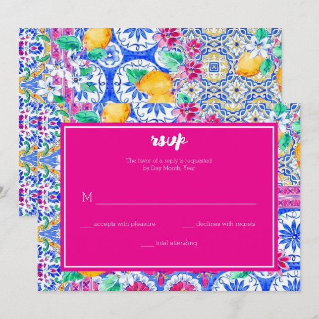La Dolce Vita Elegante Wohnung Save the Date Karte (Vorne/Hinten)