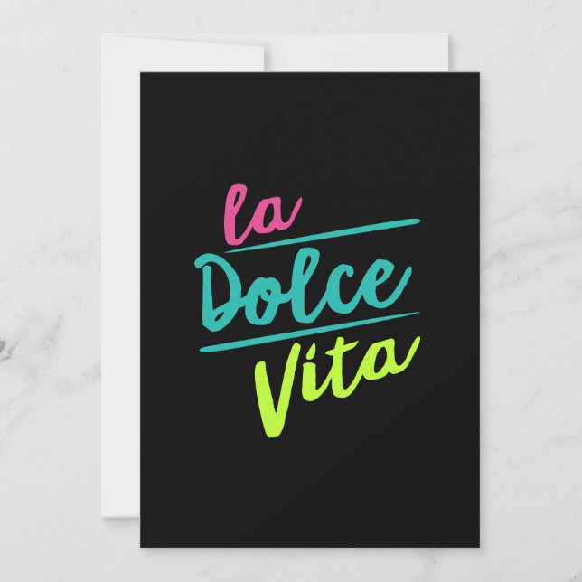 La Dolce Vita Feiertagskarte (Vorderseite)