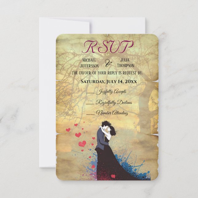 La Dolce Vita French Inspiration Classic der 40er  RSVP Karte (Vorderseite)