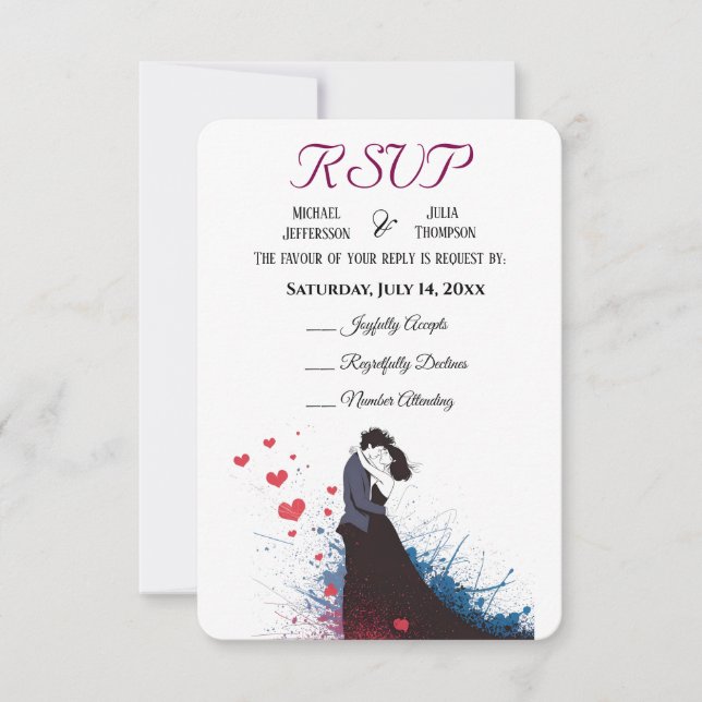 La Dolce Vita French Inspiration Classic der 40er  RSVP Karte (Vorderseite)