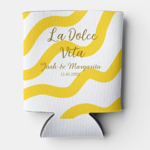 La Dolce Vita gelbe Hochzeitsgesellschaft Name Dat Dosenkühler