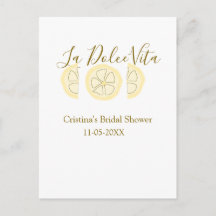 La Dolce Vita gelbe Zitronen Brautparty Pastell bo