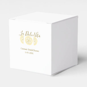 La Dolce Vita gelbe Zitronen-Junggesellinnenabschi Geschenkschachtel
