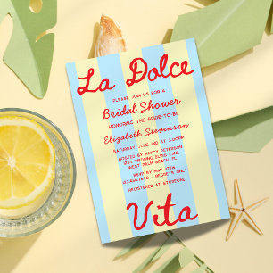 La Dolce Vita Handgeschriebene Brautparty Einladung