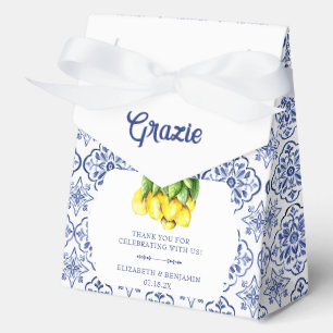 La Dolce Vita Hochzeit Mittelmeerblaue Zitronen Geschenkschachtel