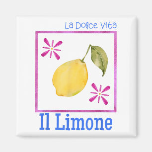 La Dolce Vita Il Limone T-Shirt Italienisches Lemo Magnet