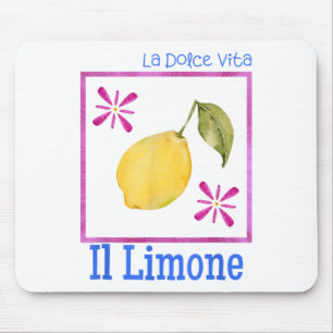 La Dolce Vita Il Limone T-Shirt Italienisches Lemo Mousepad