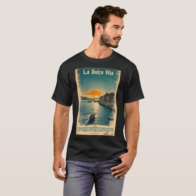. La Dolce Vita - Inspired by 1960s Posters T-Shirt (Vorne ganz)