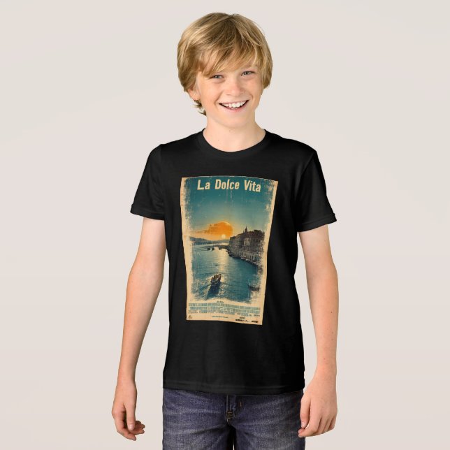 . La Dolce Vita - Inspired by 1960s Posters Tri-Blend Shirt (Vorderseite voll)