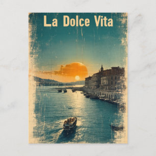 . La Dolce Vita - Inspiriert von Postern der 1960e Feiertagspostkarte