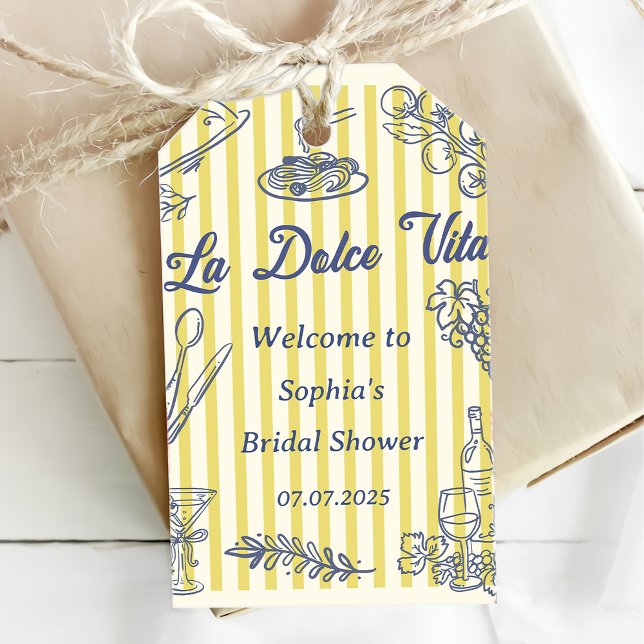 La Dolce Vita Italia Brautparty Party Geschenkanhänger (Von Creator hochgeladen)