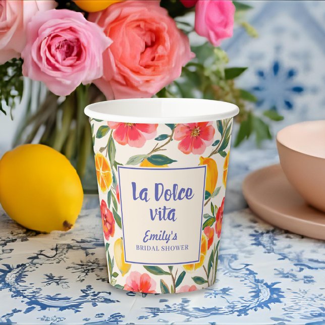 La Dolce Vita Italia Lemon Brautparty Pappbecher (Von Creator hochgeladen)