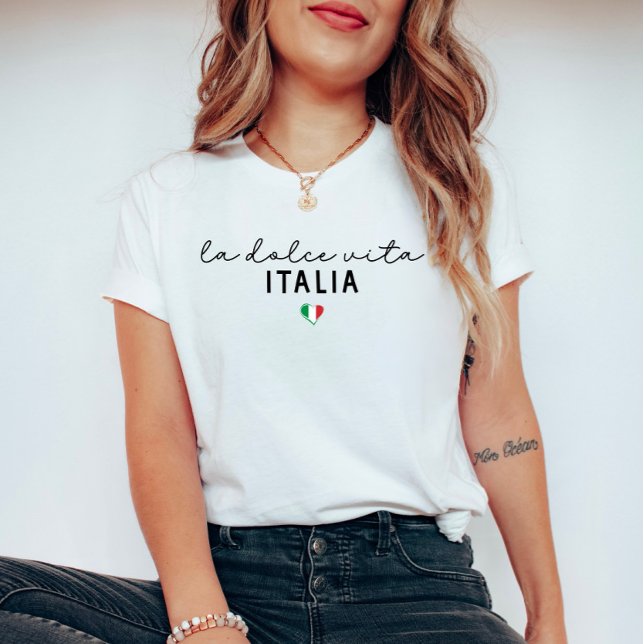 La Dolce Vita Italia - Niedliches Herz Italienisch T-Shirt (Von Creator hochgeladen)