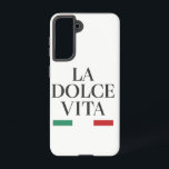 La Dolce Vita Italia Samsung Handy Case Samsung Galaxy Hülle<br><div class="desc">Schützen Sie Ihr Handy mit einer Touch italienischer Eleganz dank dieses "La Dolce Vita"-Falles. Mit stilvollen schwarzen Buchstaben und grünen und roten Akzenten, die durch die Farbtöne der italienischen Fahne inspiriert werden, verbindet dieses dauerhafte Gehäuse praktischen Schutz mit schicken europäischen Flairs. Ideal für Liebhaber der italienischen Kultur, positiver Atmosphäre und...</div>