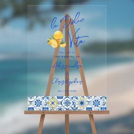 La Dolce Vita Italian Destination Wedding Acrylschild