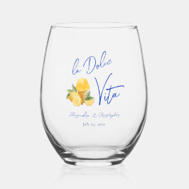 La Dolce Vita Italian Destination Wedding Weinglas Ohne Stiel