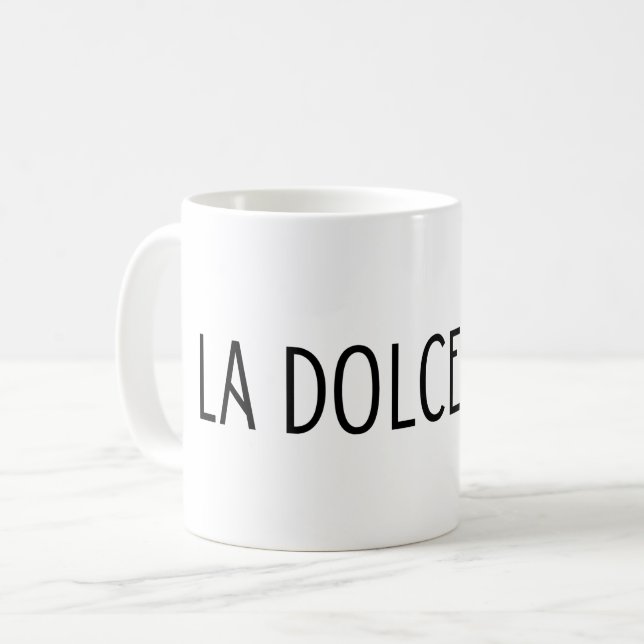 La dolce vita italian kaffeetasse (Vorderseite Links)