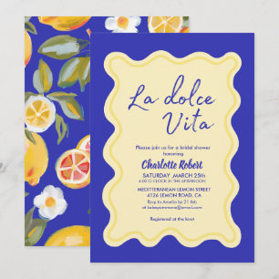 La dolce vita Italian Lemon spring Brautparty Einladung