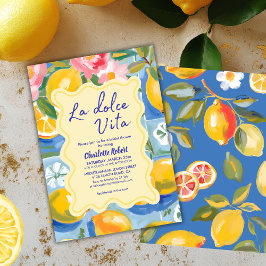 La dolce vita Italian Lemon Summer Brautparty Einladung