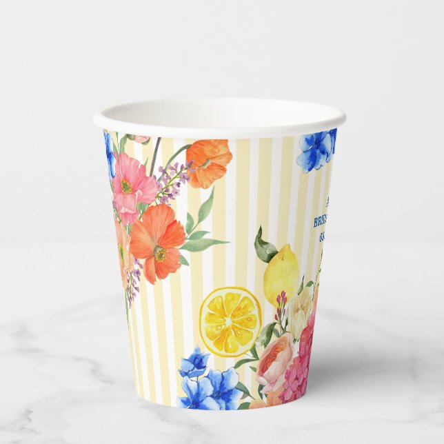 La dolce vita Italian Lemon Summer Brautparty Pappbecher (Vorderseite)