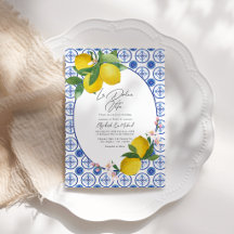 La Dolce Vita Italian Lemon Tiles Wedding QR Code