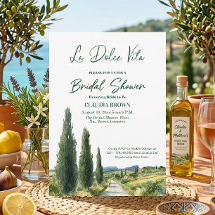 La Dolce Vita Italian View Brautparty Einladung