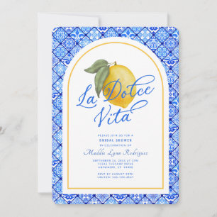 La Dolce Vita Italie Invitation de douche nuptiale
