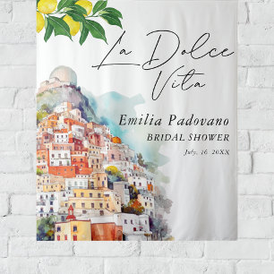 La Dolce Vita Italienische Brautparty-Hintergrundk Wandteppich