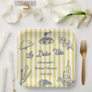 La Dolce Vita italienische Brautparty  Pappteller