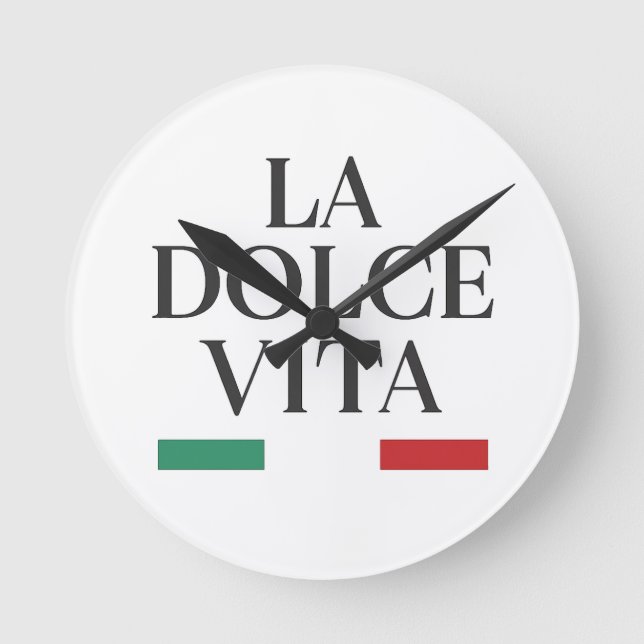 La Dolce Vita italienische Wall Uhr (Vorderseite)