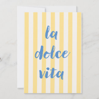 La Dolce Vita Italienischer Gruß Einladungskarte