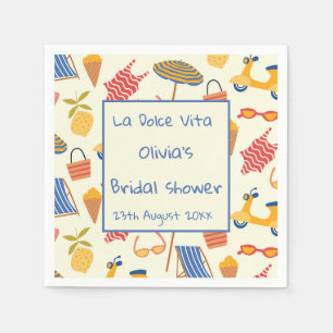 La dolce Vita Italienischer Sommer Strand Brautpar Serviette