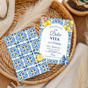 La Dolce Vita Italienisches Abendessen Lemon Party Einladung