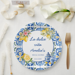 La Dolce Vita Italienisches Abendessen Zitronen-Ju Pappteller