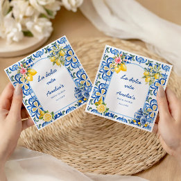 La Dolce Vita Italienisches Abendessen Zitronen-Ju Serviette