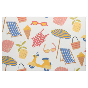 La dolce Vita Italienisches Sommerstrand-Muster Stoff
