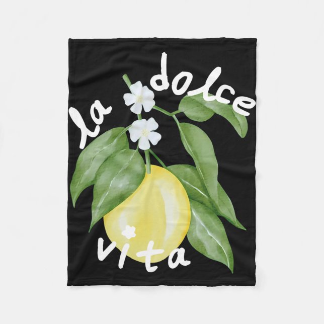 La Dolce Vita La Dolce Bride Italien Lemon Matchin Fleecedecke (Vorderseite)