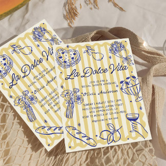 La Dolce Vita Lemon Bridal Dusche Einladung