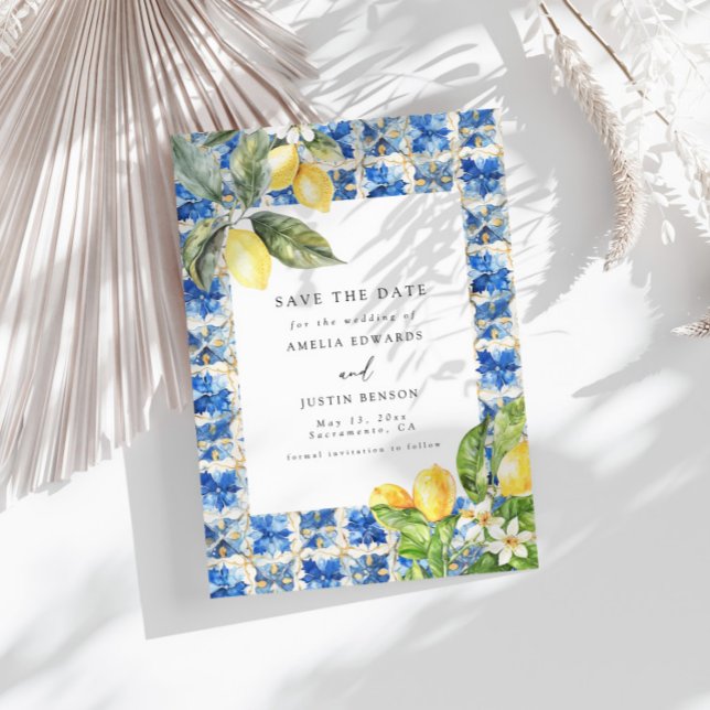 La Dolce Vita Lemon Citrus Save the Date Einladung (Von Creator hochgeladen)
