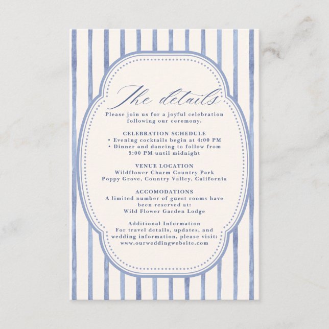 La Dolce Vita Lemon Citrus wedding details Begleitkarte (Vorderseite)