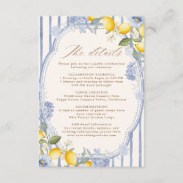 La Dolce Vita Lemon Citrus wedding details Begleitkarte