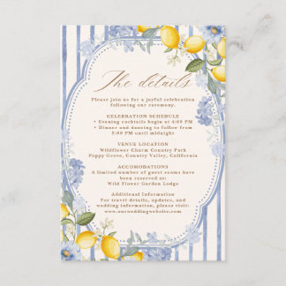 La Dolce Vita Lemon Citrus wedding details Begleitkarte