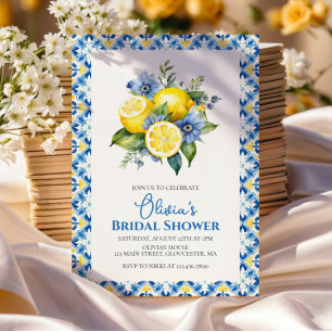 La Dolce Vita Lemon floral Brautparty Einladung