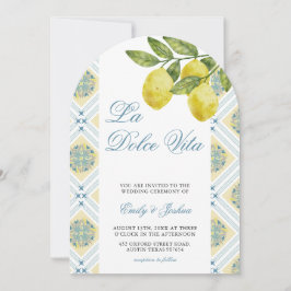 La Dolce Vita Lemon Italian Wedding Arch Einladung