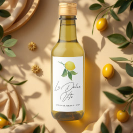 "La Dolce Vita" Lemon Olivenöl Weinetikett