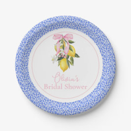La Dolce Vita Lemon Pink Bow Brautparty Pappteller