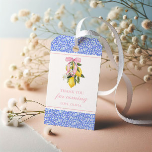 La Dolce Vita Lemon Pink Bow Vielen Dank Geschenkanhänger