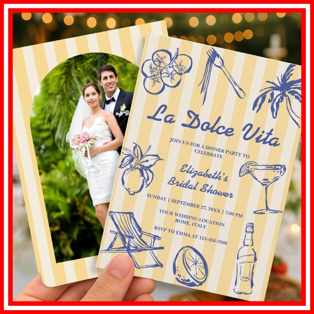 La Dolce Vita Lemons Italian Bridal Shower PHOTO Einladung (Von Creator hochgeladen)